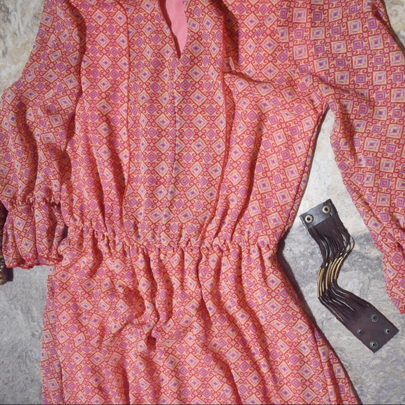 Ezra Long Sleeve Layered Boho Dress - Picture 6 of 8